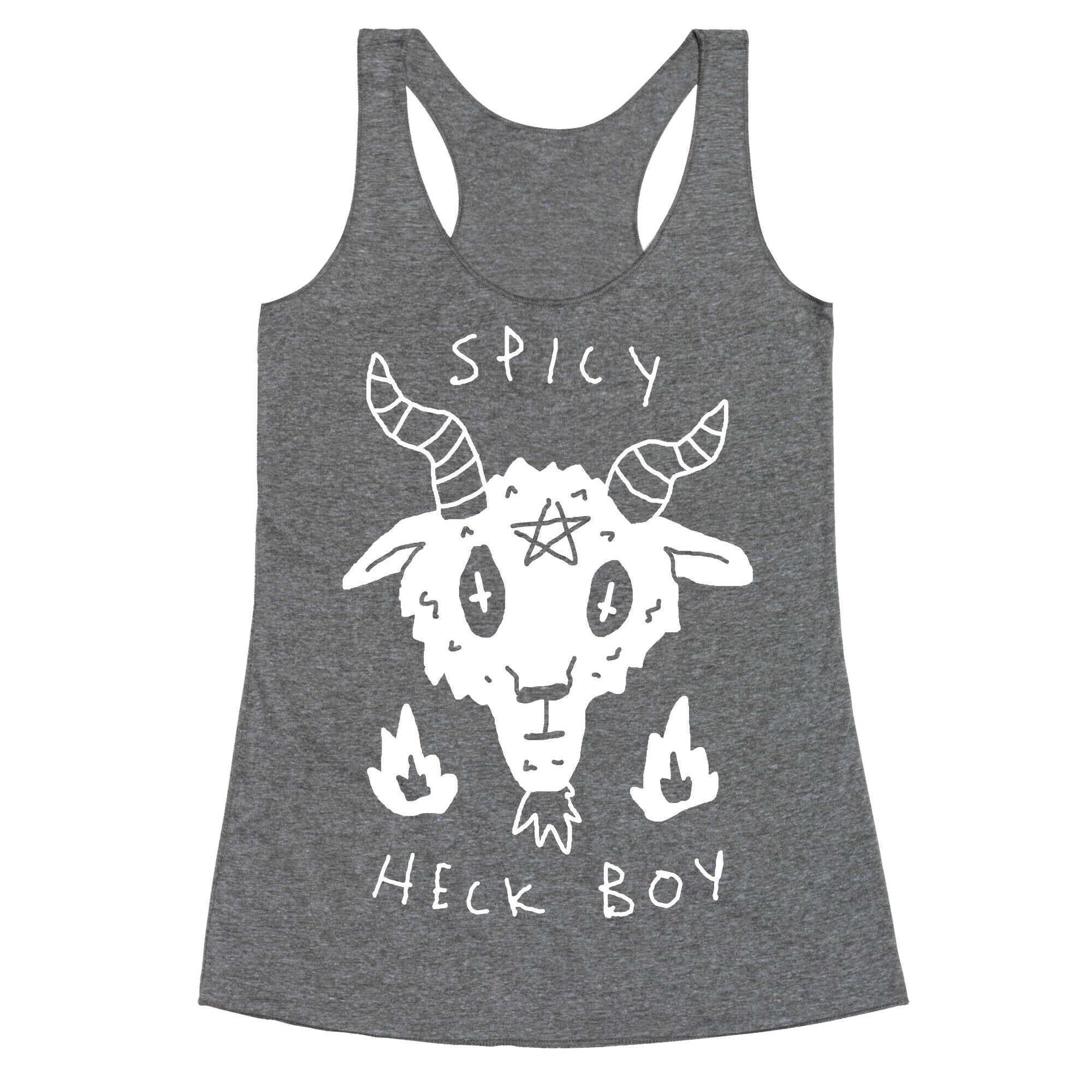 Spicy Heck Boy Satan Racerback Tank